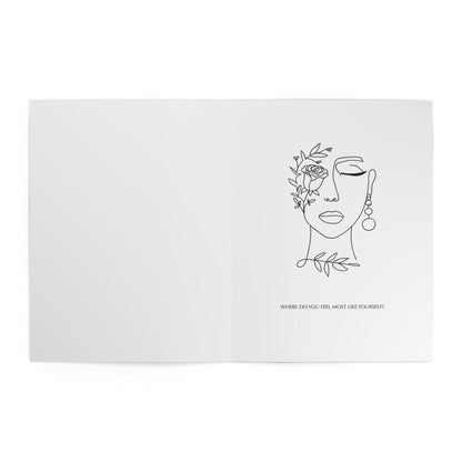 In the Quiet I : Grounding - A Shadow Work Coloring Journal | Minimalist Adult Coloring Book for Self-Reflection