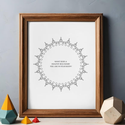 In the Quiet III: Boundaries - A Shadow Work Coloring Journal | Adult Coloring Book for Self-Reflection