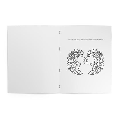 In the Quiet I : Grounding - A Shadow Work Coloring Journal | Minimalist Adult Coloring Book for Self-Reflection