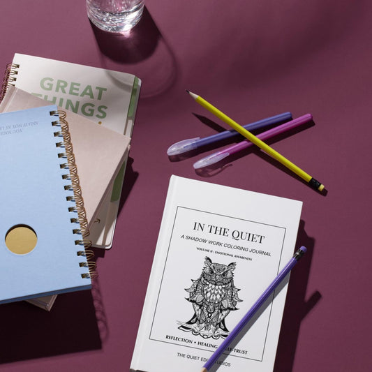 In the Quiet II : Emotional Awareness - A Shadow Work Coloring Journal | Adult Coloring Book for Self-Reflection